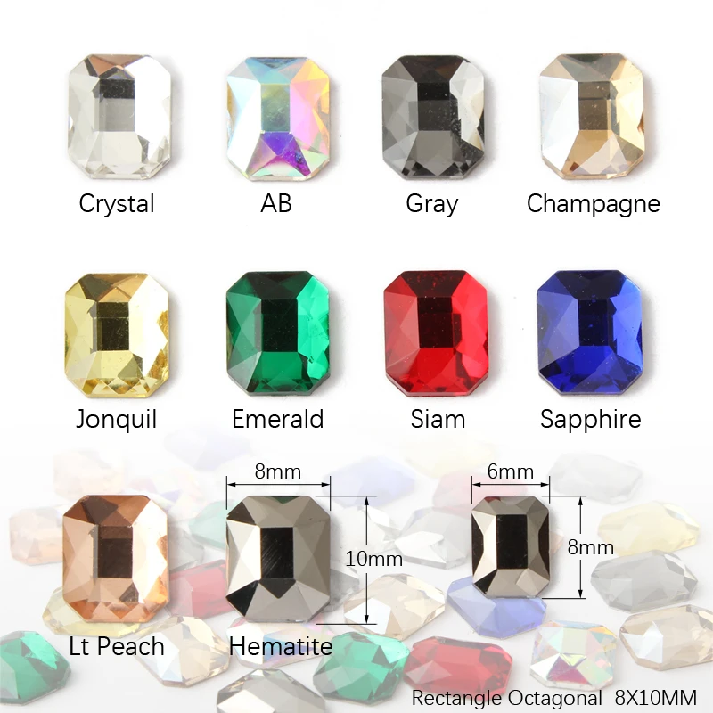 Hot sale Re-octagon 8x10mm Nail Art Rhinestones 11 colors Fancy Crystal stones 30/100Pcs For 3D Nail art decoration
Hot sale Re-octagon 8x10mm Nail Art Rhinestones 11 colors Fancy Crystal stones 30/100Pcs For 3D Nail art decoration