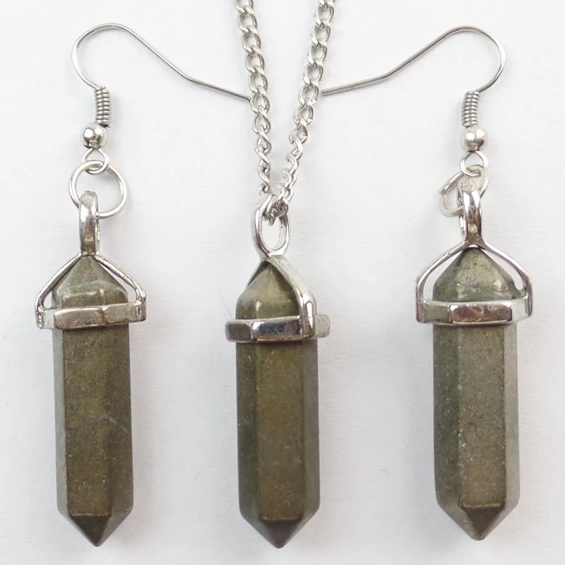 Free Shipping Interesting Wholesale Pyrite Hexagonal Point Reiki Chakra Healing Pendant Earring Necklace SHX1611
Free Shipping Interesting Wholesale Pyrite Hexagonal Point Reiki Chakra Healing Pendant Earring Necklace SHX1611