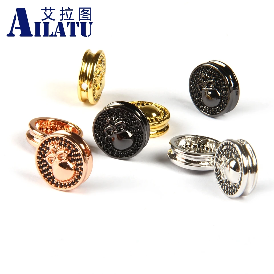Ailatu 10pcs/lot Micro Pave Black Cz Skull Coin Charm Decorated for DIY Fashion Bracelets or Necklace Jewelry
Ailatu 10pcs/lot Micro Pave Black Cz Skull Coin Charm Decorated for DIY Fashion Bracelets or Necklace Jewelry