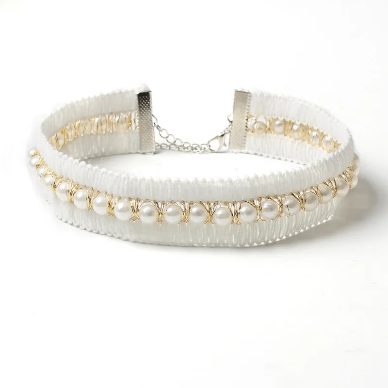 Imitation Pearl Velvet Choker Necklace Women Wide Neck Collar Harajuku Gothic Chocker Mujer Vintage Party Jewelry White XX132
Imitation Pearl Velvet Choker Necklace Women Wide Neck Collar Harajuku Gothic Chocker Mujer Vintage Party Jewelry White XX132