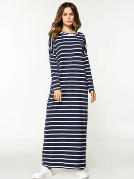 Woman Casual Maxi Dress Stripe Cotton Middle East Abaya Shirt Loose Muslim Robe Moroccan Burka Kimono Kaftan Islamic Arab Dubai
Woman Casual Maxi Dress Stripe Cotton Middle East Abaya Shirt Loose Muslim Robe Moroccan Burka Kimono Kaftan Islamic Arab Dubai