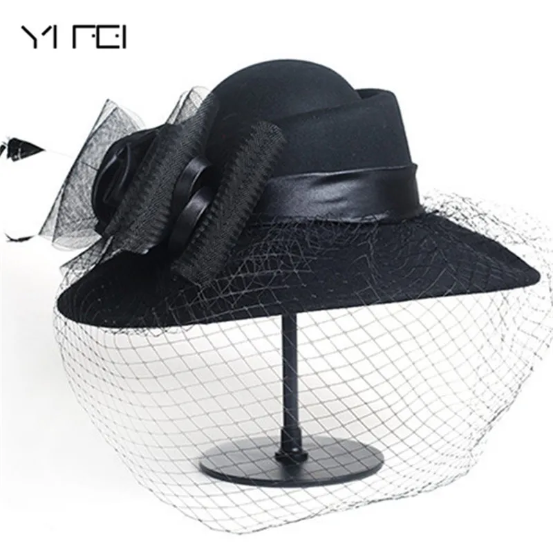 Women Wool Floral Veil Netting Feather Wide Brim Derby Hat Floppy Hat Fedoras Formal Occasion Dance Party Summer Beach Hat
Women Wool Floral Veil Netting Feather Wide Brim Derby Hat Floppy Hat Fedoras Formal Occasion Dance Party Summer Beach Hat