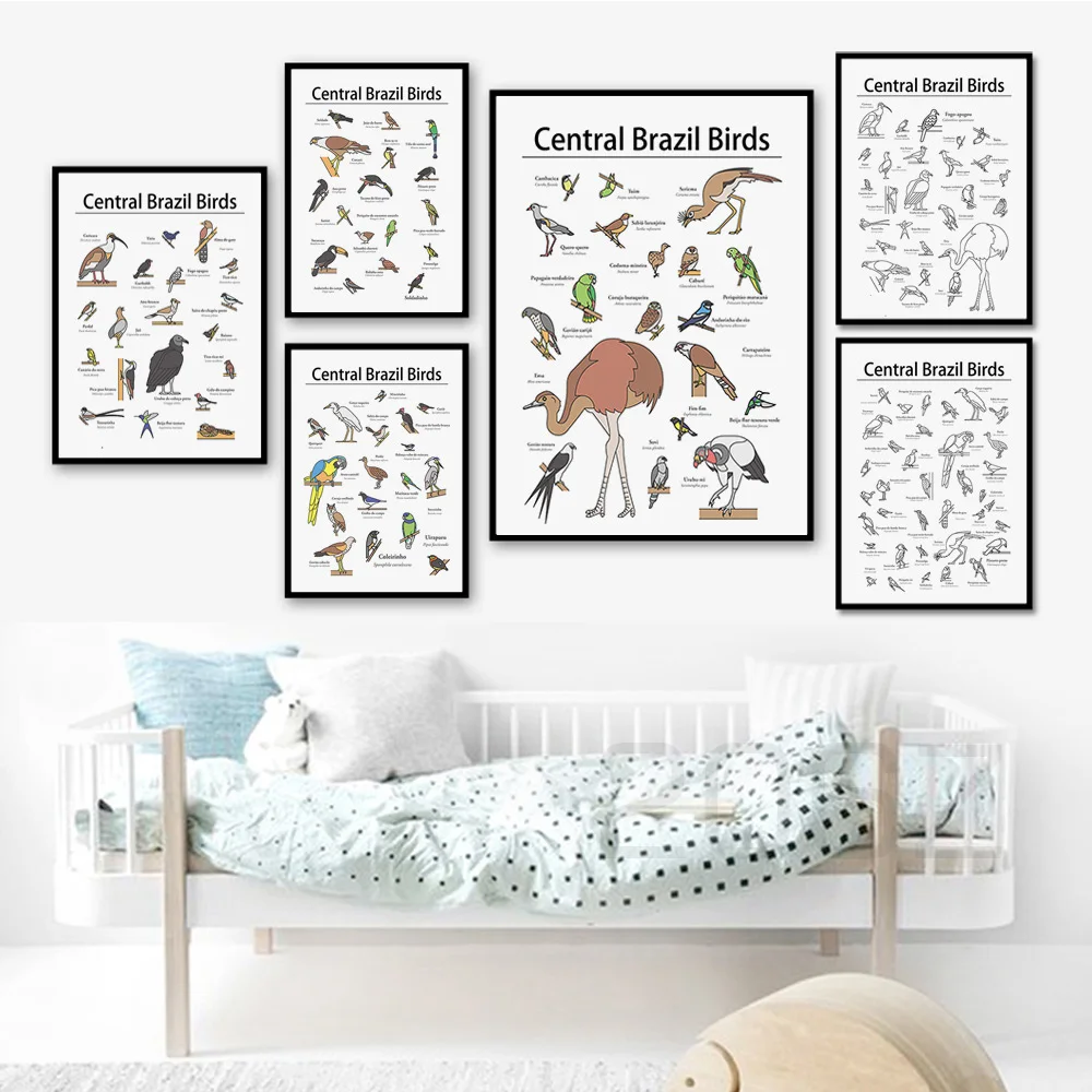 Cartoon Animal Central Brazil Birds Nordic Posters And Prints Wall Art Canvas Painting Nursery Wall Picture Baby Kids Room Decor
Cartoon Animal Central Brazil Birds Nordic Posters And Prints Wall Art Canvas Painting Nursery Wall Picture Baby Kids Room Decor