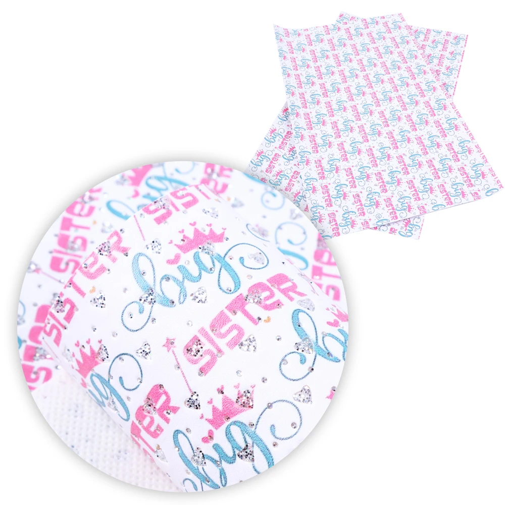 David accessories 20*34cm glitter big little sister heart Faux Synthetic Leather,DIY Decorative Garment Hairbow Bags,1Yc5614
David accessories 20*34cm glitter big little sister heart Faux Synthetic Leather,DIY Decorative Garment Hairbow Bags,1Yc5614
