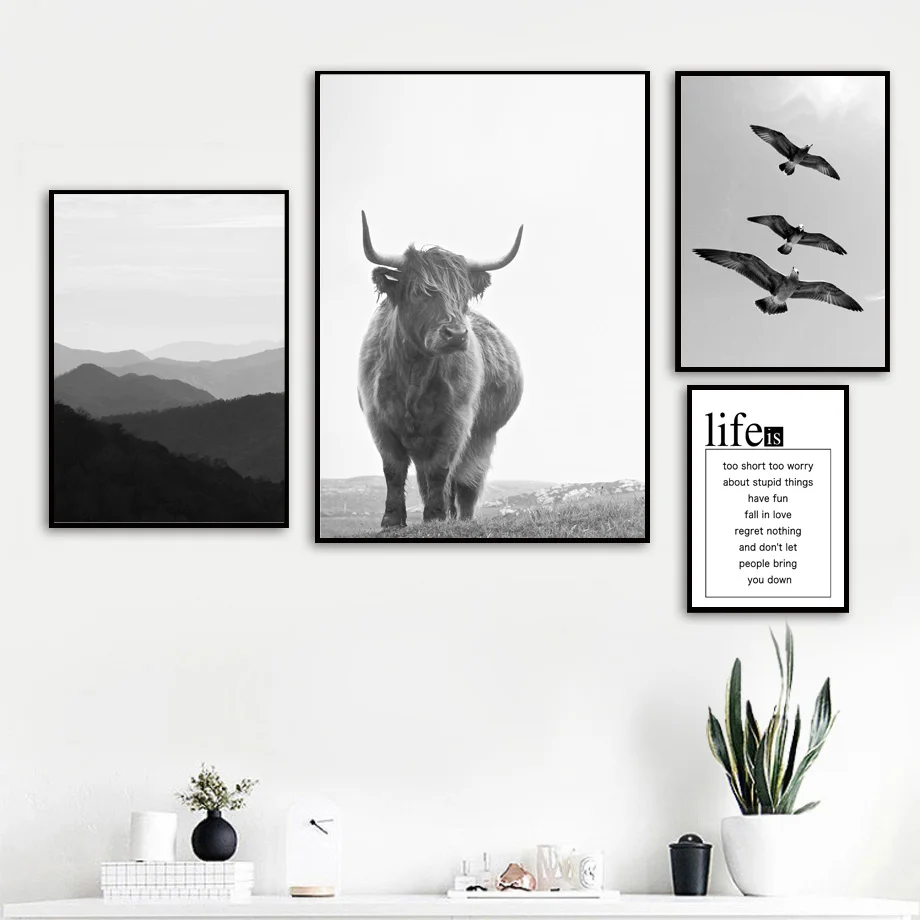 Highland Cow Seagull Mountain Landscape Wall Art Canvas Painting Nordic Posters And Prints Wall Pictures For Living Room Decor
Highland Cow Seagull Mountain Landscape Wall Art Canvas Painting Nordic Posters And Prints Wall Pictures For Living Room Decor