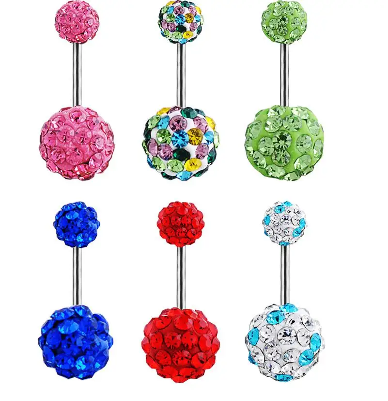 Trendy Ball Crystal Navel Ring Stainless Steel Piercing Belly Button Rings Body Fashion Jewelry Summer Style Women
Trendy Ball Crystal Navel Ring Stainless Steel Piercing Belly Button Rings Body Fashion Jewelry Summer Style Women
