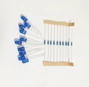 5MM BLUE LED Lamp Experimental Package Include 10pcs LED + 10pcs Resistance Suitable
5MM BLUE LED Lamp Experimental Package Include 10pcs LED + 10pcs Resistance Suitable