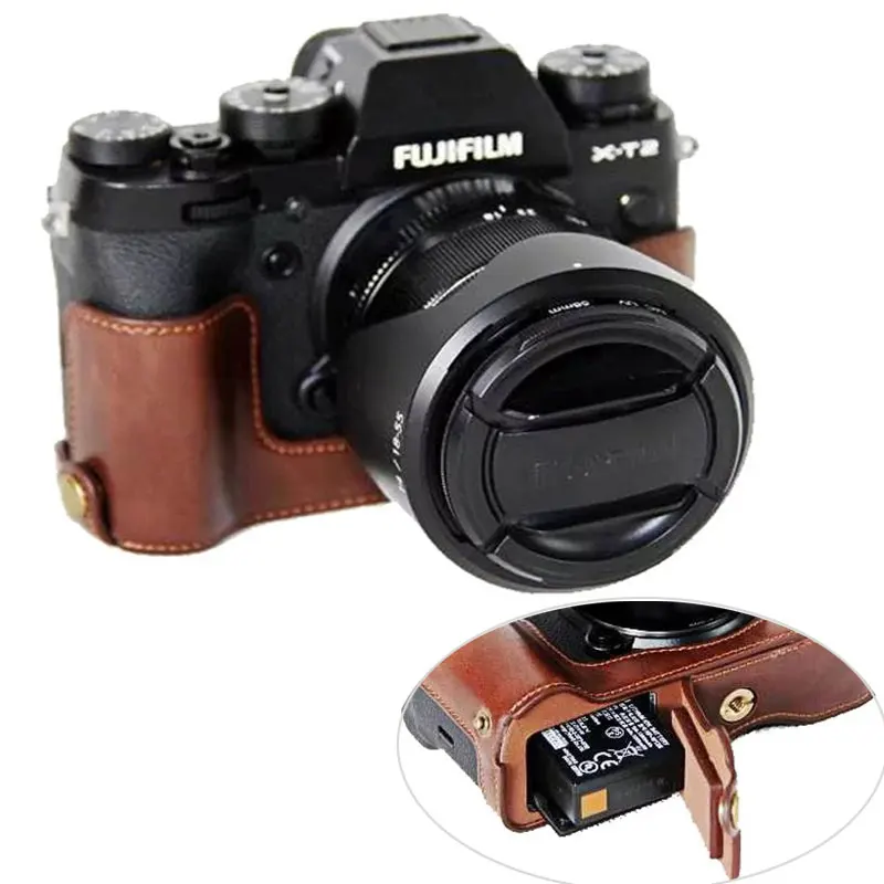PU Leather Camera Half-body Bag Case with Battery Opening Base Camera Button Bag for FUjifilm XT2 XT-2 Digital camera Accessorie
PU Leather Camera Half-body Bag Case with Battery Opening Base Camera Button Bag for FUjifilm XT2 XT-2 Digital camera Accessorie