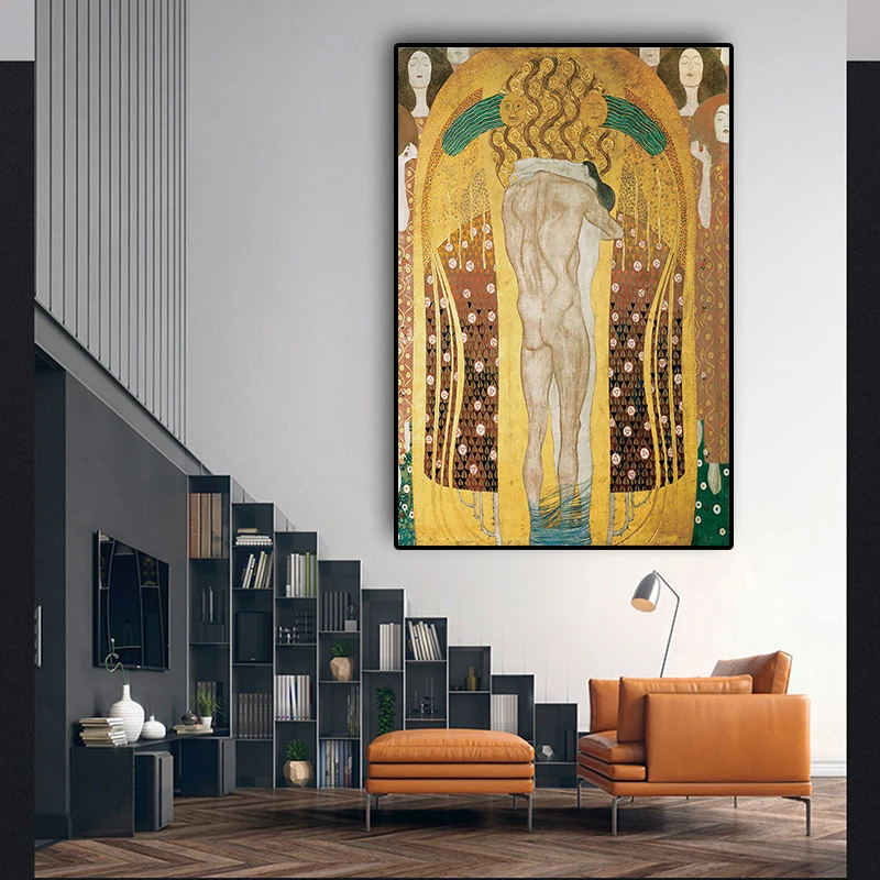 Beethovenfries Kuss Foto Secession by Gustav Klimt Oil Painting on Canvas Posters and Prints Wall Art Picture for Living Room
Beethovenfries Kuss Foto Secession by Gustav Klimt Oil Painting on Canvas Posters and Prints Wall Art Picture for Living Room