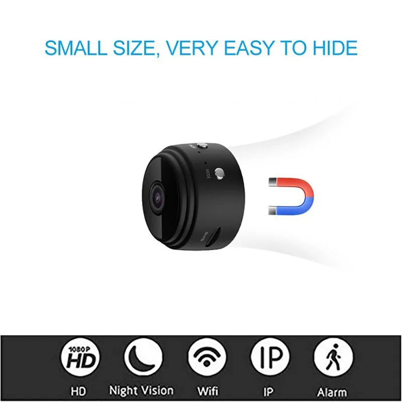 A9 Full HD 1080P Mini Wifi Camera With Infrared Night Vision Micro Camera Wireless IP P2P Motion Detection DV DVR Camera
A9 Full HD 1080P Mini Wifi Camera With Infrared Night Vision Micro Camera Wireless IP P2P Motion Detection DV DVR Camera