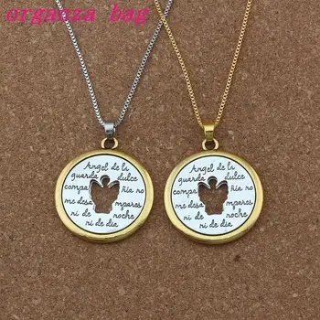 10pcs Two-Tone Angel De Li Guanda Dulce charm Pendant Necklaces Jewelry DIY 23.6 inches Chains Men / women necklace A-358d
10pcs Two-Tone Angel De Li Guanda Dulce charm Pendant Necklaces Jewelry DIY 23.6 inches Chains Men / women necklace A-358d