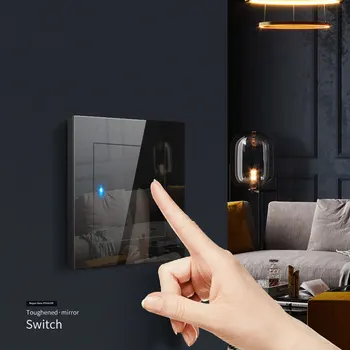 Wall Light Switch Touch Screen Switch 1/2/3/4 Gang 1 2 Way Touch Sensor Switch Interruptor Tempered Glass Panel Led Indicator
Wall Light Switch Touch Screen Switch 1/2/3/4 Gang 1 2 Way Touch Sensor Switch Interruptor Tempered Glass Panel Led Indicator