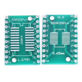 

10pcs/lot TSSOP20 SSOP20 SOP20 to DIP20 PCB Transfer Board DIP Pin Board Pitch Adapter In Stock