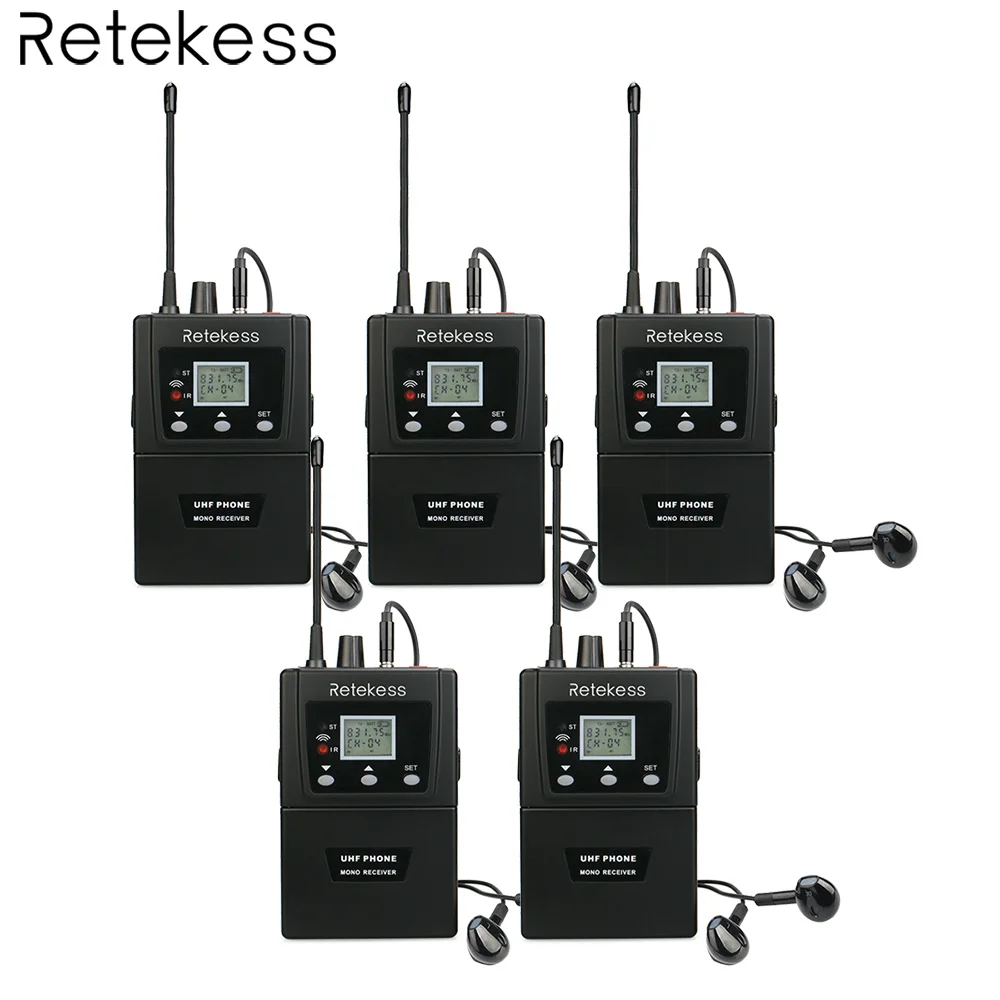 5pcs Retekess T127 RF Wireless Audio Receiver Conference System Simultaneous Interpretation with Earphone for Meeting F9419
5pcs Retekess T127 RF Wireless Audio Receiver Conference System Simultaneous Interpretation with Earphone for Meeting F9419
