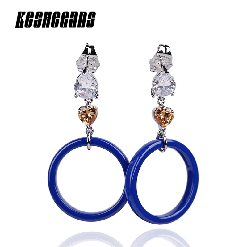 Elegant Blue Circle Drop Earrings For Women Fashion Jewelry 2018 New Design Simple Geometric Popular Temperament Earrings Gifts
Elegant Blue Circle Drop Earrings For Women Fashion Jewelry 2018 New Design Simple Geometric Popular Temperament Earrings Gifts