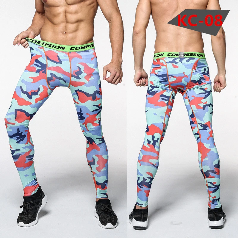 

New Camouflage Compression Pants Men Joggers Skinny Leggings Fitnes Base Layer Tights Mens Gyms Bodybuilding Pants Camo Trousers