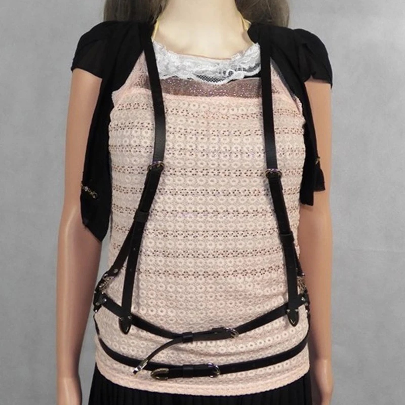 Punk Harajuku Bondage Cage Sculpting Harness Garters Faux Leather Body Bondage Cage Sculpting Harness Straps Suspenders Belt
Punk Harajuku Bondage Cage Sculpting Harness Garters Faux Leather Body Bondage Cage Sculpting Harness Straps Suspenders Belt