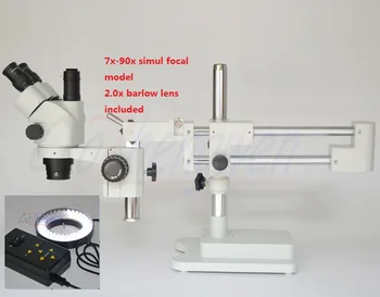 FYSCOPE NEW Microscope 7X-90X Simul-Focal Microscope Double Boom Stand Trinocular Stereo Zoom Microscope+64led 4 zone control
FYSCOPE NEW Microscope 7X-90X Simul-Focal Microscope Double Boom Stand Trinocular Stereo Zoom Microscope+64led 4 zone control