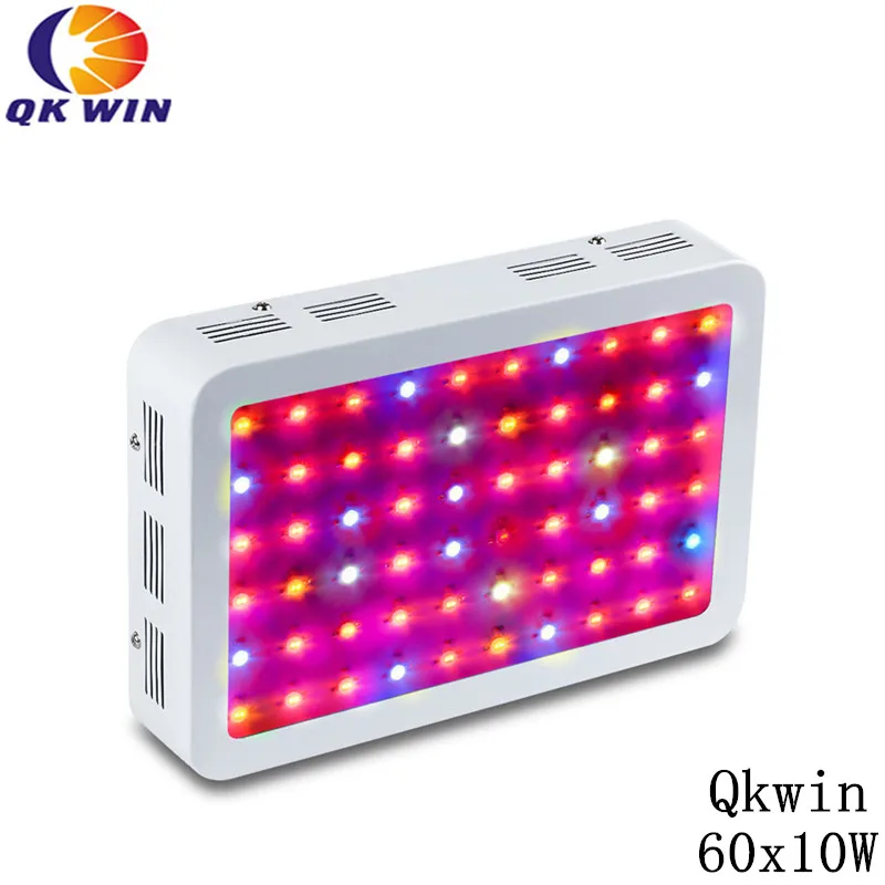 Qkwin 600 Вт двойной чип светодиодный светильник 60x10 полный спектр гидропоники