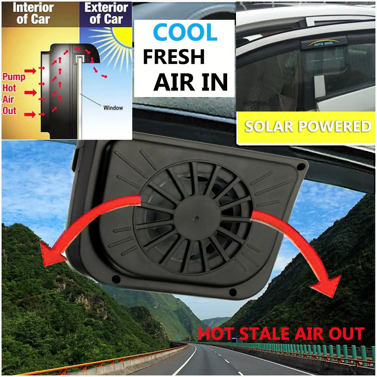Solar Sun Power Car Auto Window Air Vent Cool Fans Ventilation Fan Cooler Ventilation System Radiator
Solar Sun Power Car Auto Window Air Vent Cool Fans Ventilation Fan Cooler Ventilation System Radiator