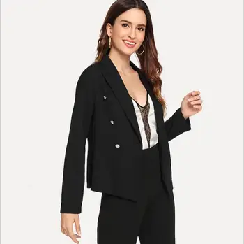 Fashion Women Clothing Slim Solid Color Long Sleeve Notched Casual New Women's Blazer Top Female Formal S069
Fashion Women Clothing Slim Solid Color Long Sleeve Notched Casual New Women's Blazer Top Female Formal S069