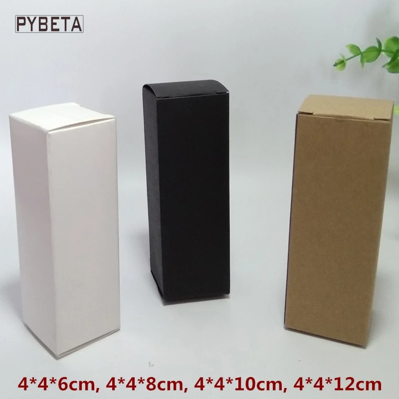50 шт./лот-пустая коробка из крафт-бумаги черная белая бумага мыло ручной работы