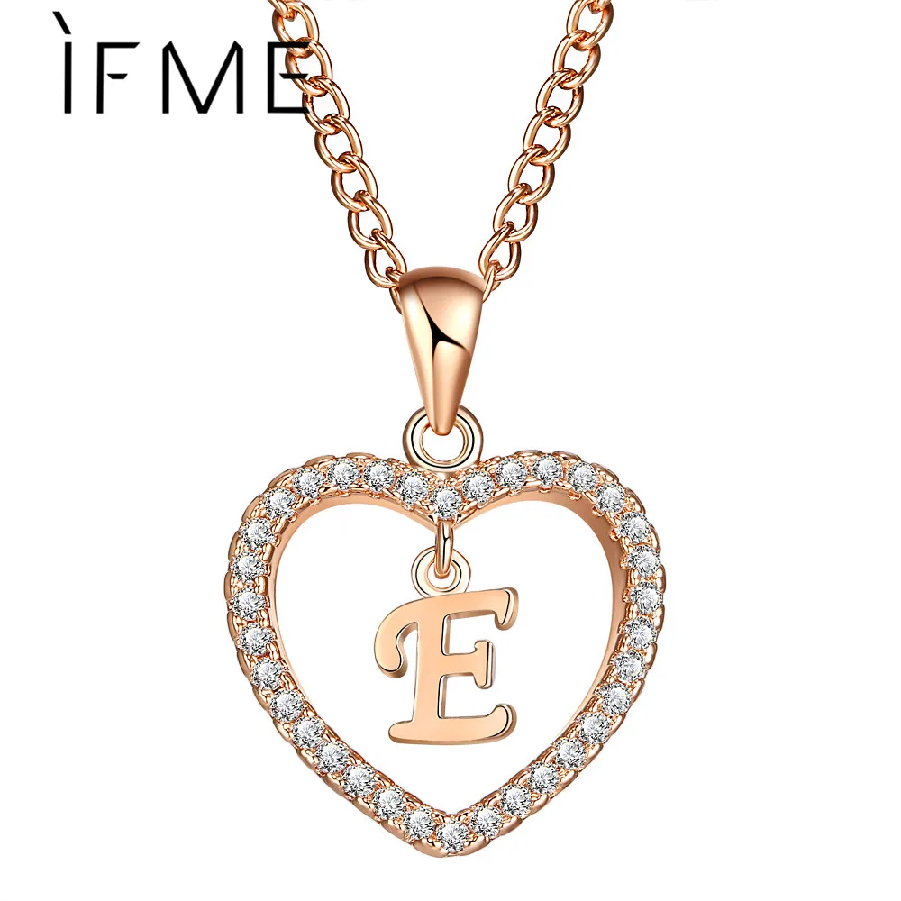 IF ME Initial E Letter Heart Crystal CZ Necklaces & Pendants Women Statement Charms Gold Silver Color Collar Choker Jewelry Gift
IF ME Initial E Letter Heart Crystal CZ Necklaces & Pendants Women Statement Charms Gold Silver Color Collar Choker Jewelry Gift
