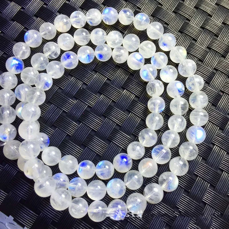 Moonstone 53-55 cm or 18.5 Bracelet 5-5.5 mm Beads Bangle Women Girls Bracelets AAA Quality Nature Color Real | Украшения и