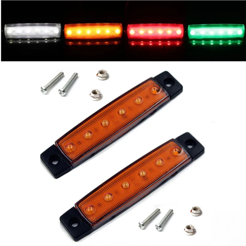 2 Pcs Side Marker Lights 12V 24V LED Indicator 6 Lamp External Warining For Car Truck Bus Trailer Lorry Boat
2 Pcs Side Marker Lights 12V 24V LED Indicator 6 Lamp External Warining For Car Truck Bus Trailer Lorry Boat