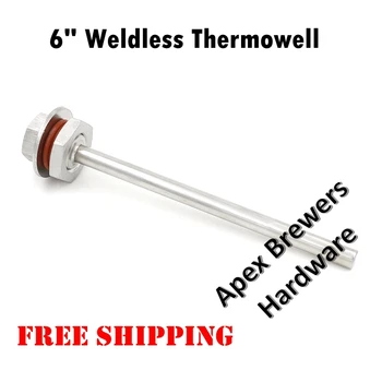 6" Weldless Thermowell, Kettle Thermowell, 1/2"NPT, Brewer Hardware, Free Shipping
6" Weldless Thermowell, Kettle Thermowell, 1/2"NPT, Brewer Hardware, Free Shipping