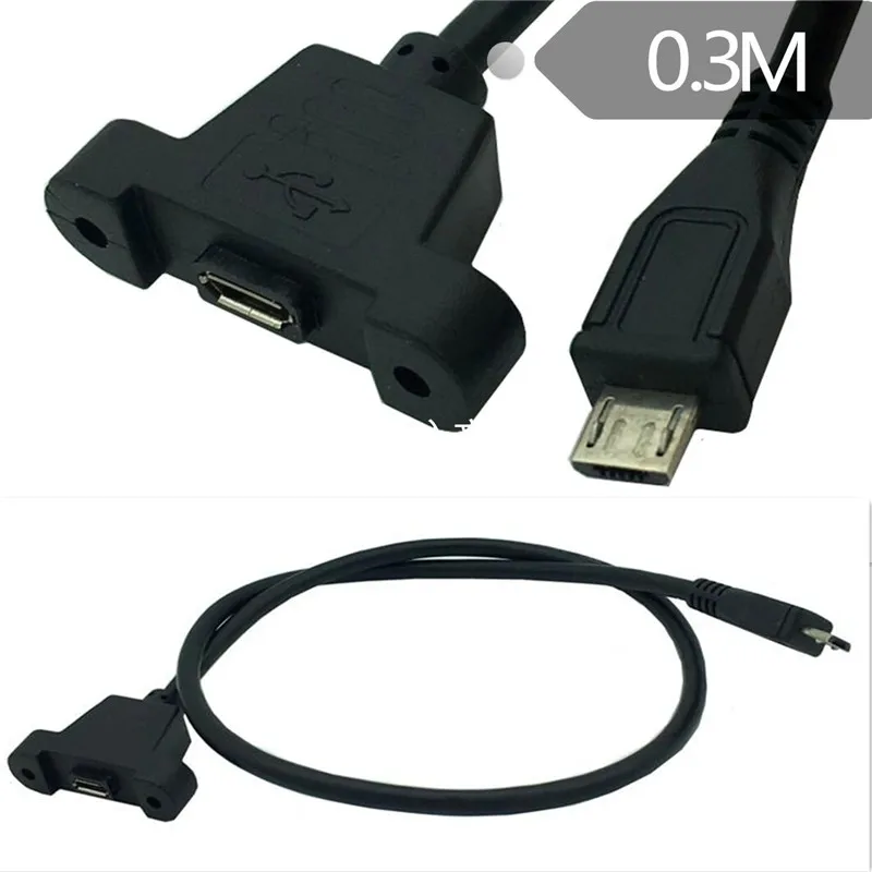 Micro-USB 5pin Micro USB USB 2.0 Male Connector to Micro USB 2.0 Female Extension Cable 30cm 50cm With screws Panel Mount Hole
Micro-USB 5pin Micro USB USB 2.0 Male Connector to Micro USB 2.0 Female Extension Cable 30cm 50cm With screws Panel Mount Hole