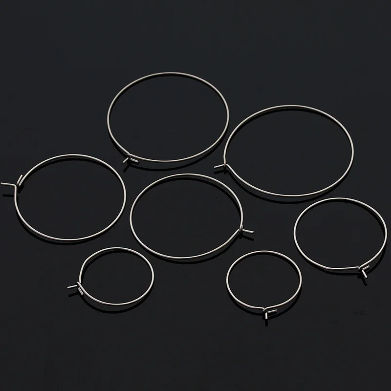 100pcs/lot Stainless Steel Big Circle Wire Hoops Loop Earrings for DIY Dangle Earring Jewelry Making Findings 20/25/30/35/40mm
100pcs/lot Stainless Steel Big Circle Wire Hoops Loop Earrings for DIY Dangle Earring Jewelry Making Findings 20/25/30/35/40mm