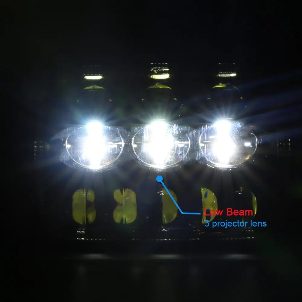 7x6 inch LED Headlights with Cree Chip Headlamps Bulbs Projector Headlight Lights Set Kit Smoke for Jeep Cherokee XJ Wrangler YJ Comanche MJ Toyota Tacoma Pickup MR2 Supra Nissan 240SX Black 4