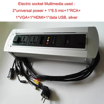 Universal Motorized furniture electric Socket with 2* Universal Power,1*audio,1*RCA,1*VGA,1*HDMI,1USB with cable110-240V 5pcs
Universal Motorized furniture electric Socket with 2* Universal Power,1*audio,1*RCA,1*VGA,1*HDMI,1USB with cable110-240V 5pcs