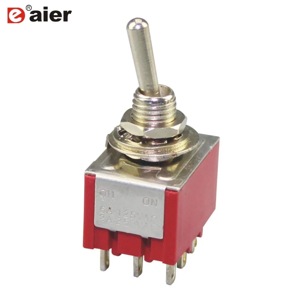 50PCS MTS-302R 3PDT ON-ON 9 Pin Toggle Switch Red 3 Pole Double Throw 3-way With Solder Terminal
50PCS MTS-302R 3PDT ON-ON 9 Pin Toggle Switch Red 3 Pole Double Throw 3-way With Solder Terminal