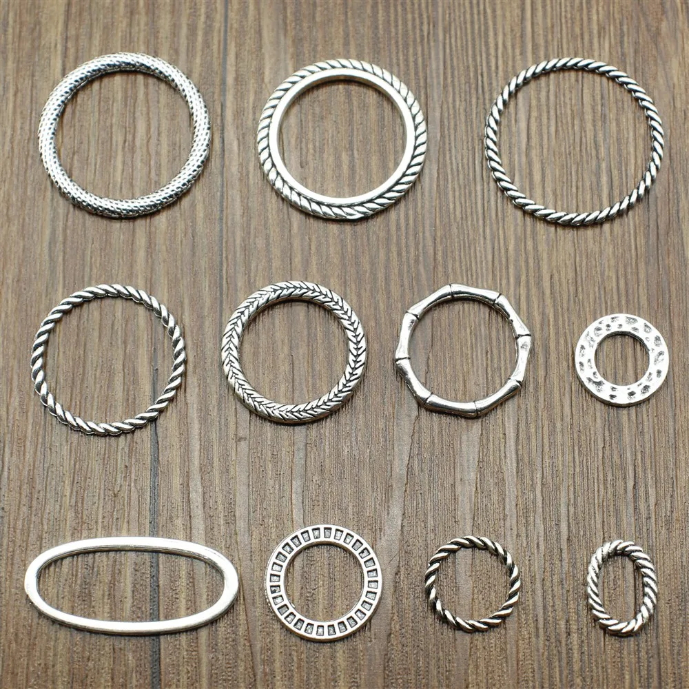 20pcs Antique Silver Tone Oval Round Loops Connector Charms Pendant For Jewelry Making DIY Jewelry Finding Jewlery Accessories
20pcs Antique Silver Tone Oval Round Loops Connector Charms Pendant For Jewelry Making DIY Jewelry Finding Jewlery Accessories