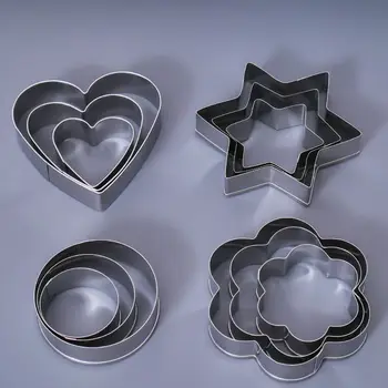 12PCS/Pack Stainless Star Heart Flower Cookie Cutter Shape Cake Biscuit Fruit Mold Tool Cookie Cake Decoration Fondant Mold
12PCS/Pack Stainless Star Heart Flower Cookie Cutter Shape Cake Biscuit Fruit Mold Tool Cookie Cake Decoration Fondant Mold