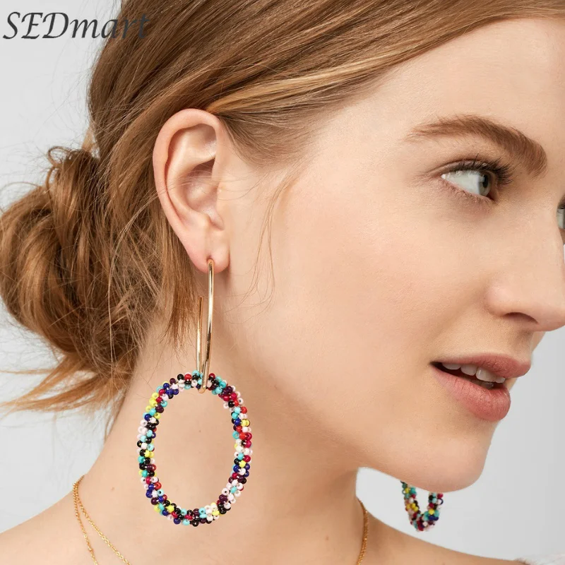 SEDmart7 Color Pearl Woven Oval Dangle Earrings for Women Girls Fashion Rice Beads Jewelry Birthday Party Gifts Dropship Hot
SEDmart7 Color Pearl Woven Oval Dangle Earrings for Women Girls Fashion Rice Beads Jewelry Birthday Party Gifts Dropship Hot