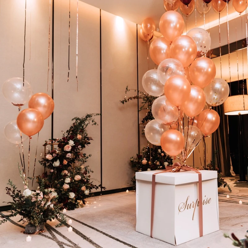 Propose Rose Gold Pearl Latex Balloons 12" 100pcs Clear Latex Helium Balloosn 100pcs Wedding birthday Bachelor Party Decor
Propose Rose Gold Pearl Latex Balloons 12" 100pcs Clear Latex Helium Balloosn 100pcs Wedding birthday Bachelor Party Decor