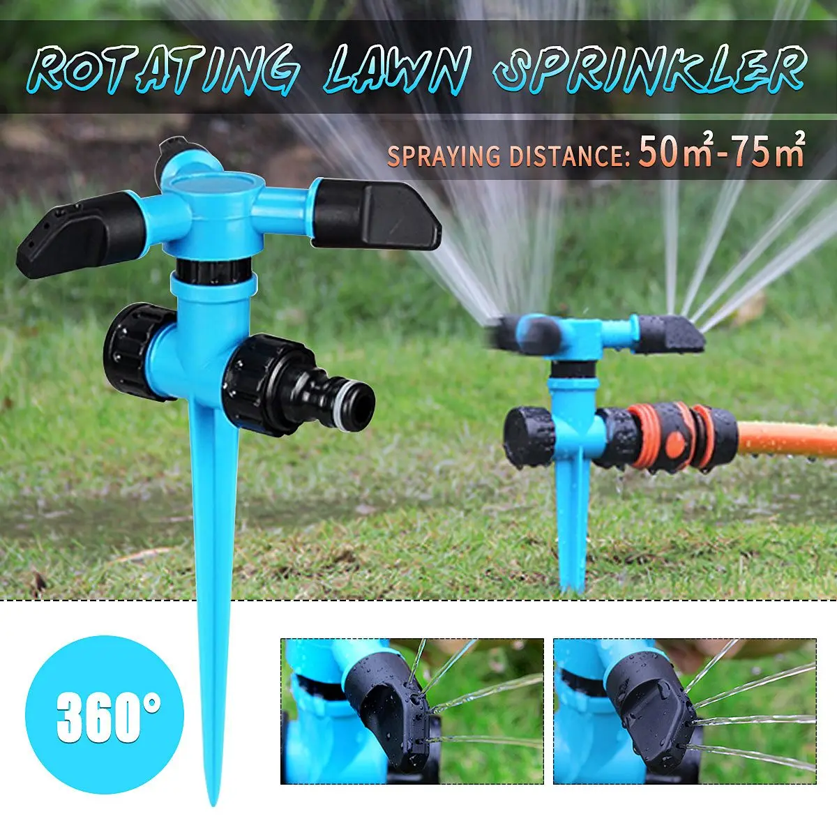 Garden Lawn Sprinkler Automatic Rotating 360 Degree Garden Water Sprinklers Lawn Irrigation agricultural field irrigation Model
Garden Lawn Sprinkler Automatic Rotating 360 Degree Garden Water Sprinklers Lawn Irrigation agricultural field irrigation Model