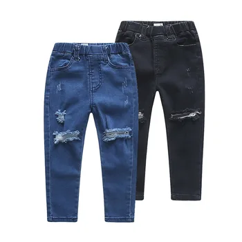 Autumn Winter New Children's Korean Child Ripped Jeans Kids Clothes Pants Denim Trousers Black Dark Blue 
Autumn Winter New Children's Korean Child Ripped Jeans Kids Clothes Pants Denim Trousers Black Dark Blue