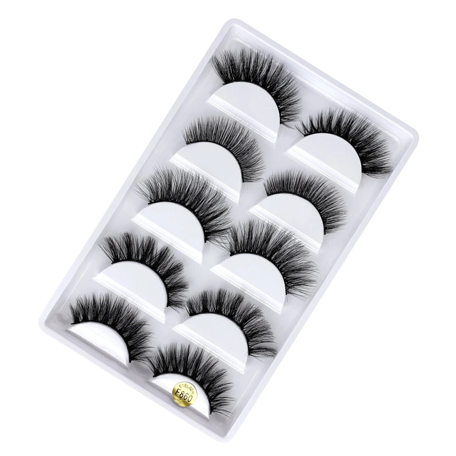 5 Pairs 3D False Eyelashes Imitation Mink Hair Eye Lashes Women Party Natural Thick Long Style Extension Eyelash | Красота и здоровье