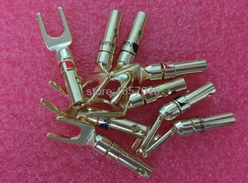 10pcs Gold Plated Nakamichi Brass Y U- type Screw Spade Speaker Plugs Audio Screw Fork Connector Adapter
10pcs Gold Plated Nakamichi Brass Y U- type Screw Spade Speaker Plugs Audio Screw Fork Connector Adapter