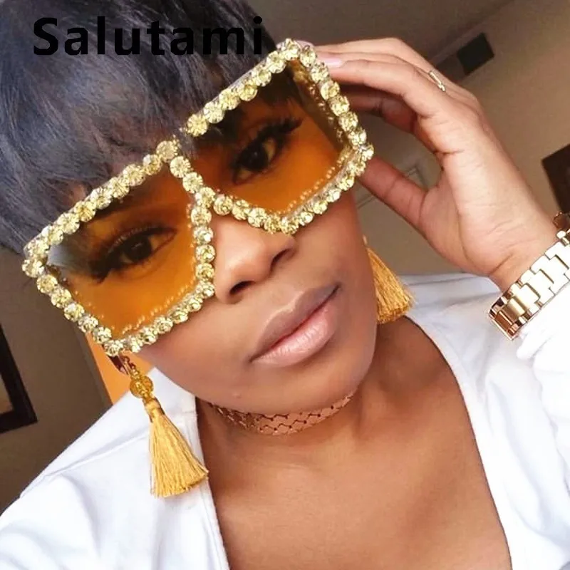 Oversize Full Crystall Frame Sunglasses For Women Luxury One Piece Square Sun Glasses Female Black Yellow Big Shades Chic Sexy
Oversize Full Crystall Frame Sunglasses For Women Luxury One Piece Square Sun Glasses Female Black Yellow Big Shades Chic Sexy