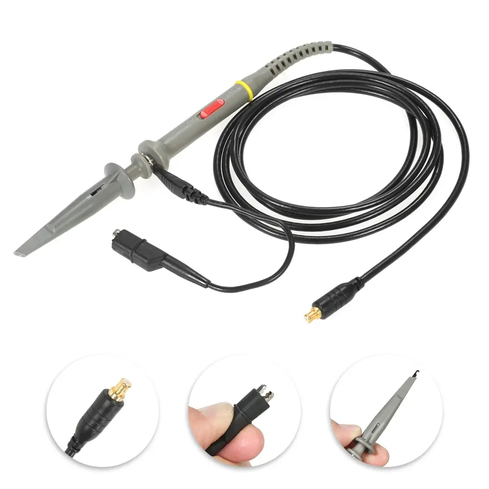 1X 10X 60MHz MCX Oscilloscope Probe Alligator Clip Test Probe for DSO Nano Quard Portable Digital osciloscopio
1X 10X 60MHz MCX Oscilloscope Probe Alligator Clip Test Probe for DSO Nano Quard Portable Digital osciloscopio