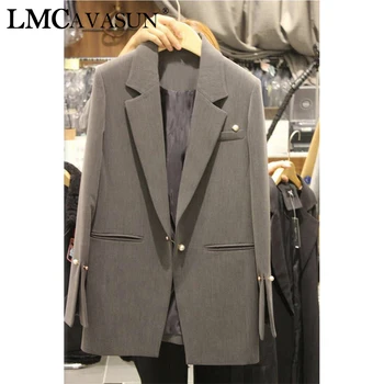 LMCAVASUN Women Blazers 2019 Autumn Winter Female Long Sleeve Suit Office Lady Outerwear Slim Casual Jackets Solid Gray
LMCAVASUN Women Blazers 2019 Autumn Winter Female Long Sleeve Suit Office Lady Outerwear Slim Casual Jackets Solid Gray