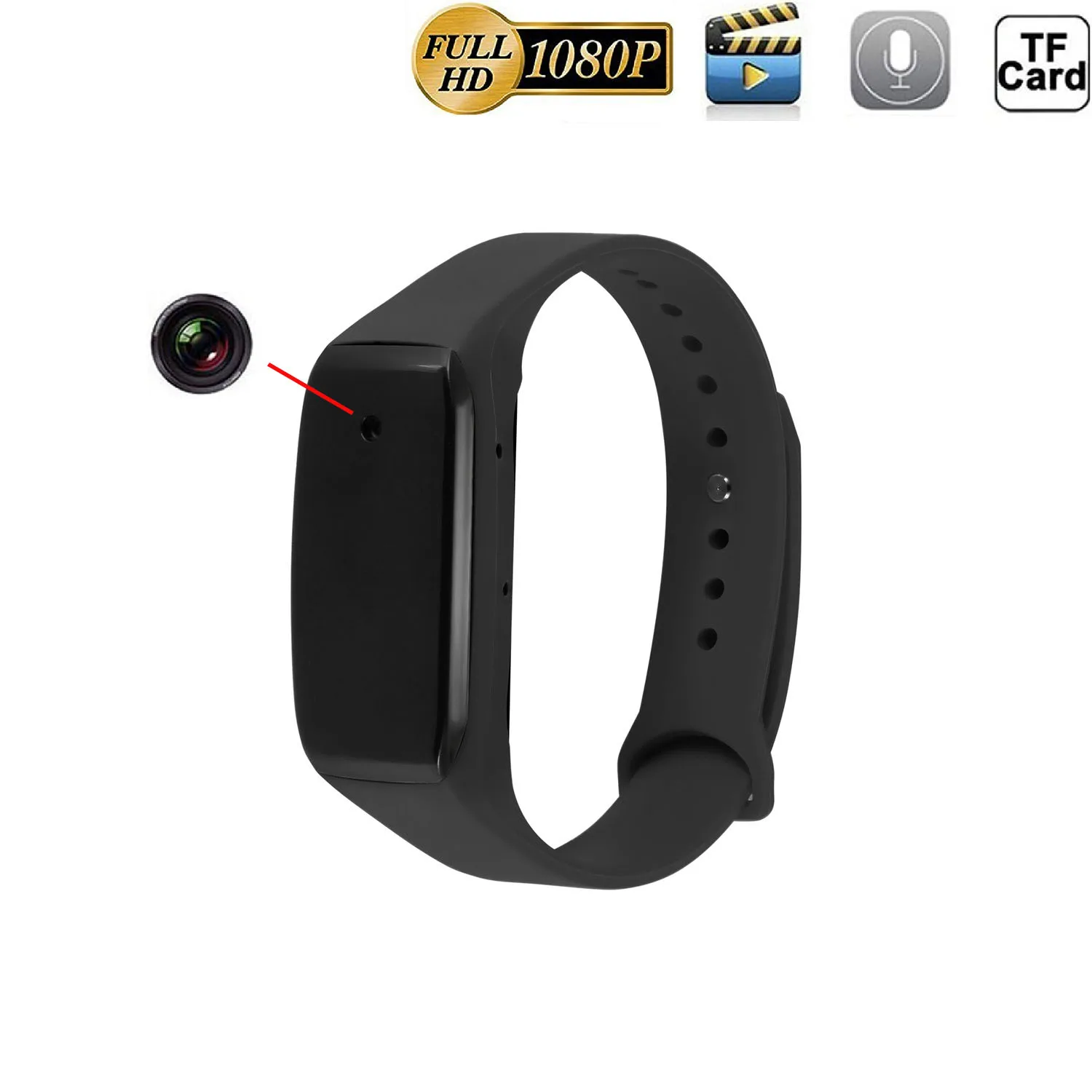 Mini Bracelet Camera Full HD 1080P Video Recorder Secret Camcorder DVR Sport Fitness Tracker Style Micro Wristband Cam with Mic
Mini Bracelet Camera Full HD 1080P Video Recorder Secret Camcorder DVR Sport Fitness Tracker Style Micro Wristband Cam with Mic