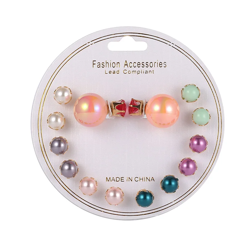 YANG&RH Korea Fashion Jewelry Double Sided Stud Earrings Set For Women Colorful Cubic Zirconia Stone Mixed Ear Gift Hot Sale
YANG&RH Korea Fashion Jewelry Double Sided Stud Earrings Set For Women Colorful Cubic Zirconia Stone Mixed Ear Gift Hot Sale