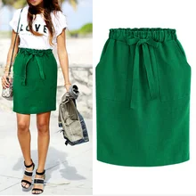 Summer Casual Elegant Midi Skirts Womens Office Pencil Skirt Cotton Elastic Waist Package Hip Short Skirt Bow Skirt Green
Summer Casual Elegant Midi Skirts Womens Office Pencil Skirt Cotton Elastic Waist Package Hip Short Skirt Bow Skirt Green