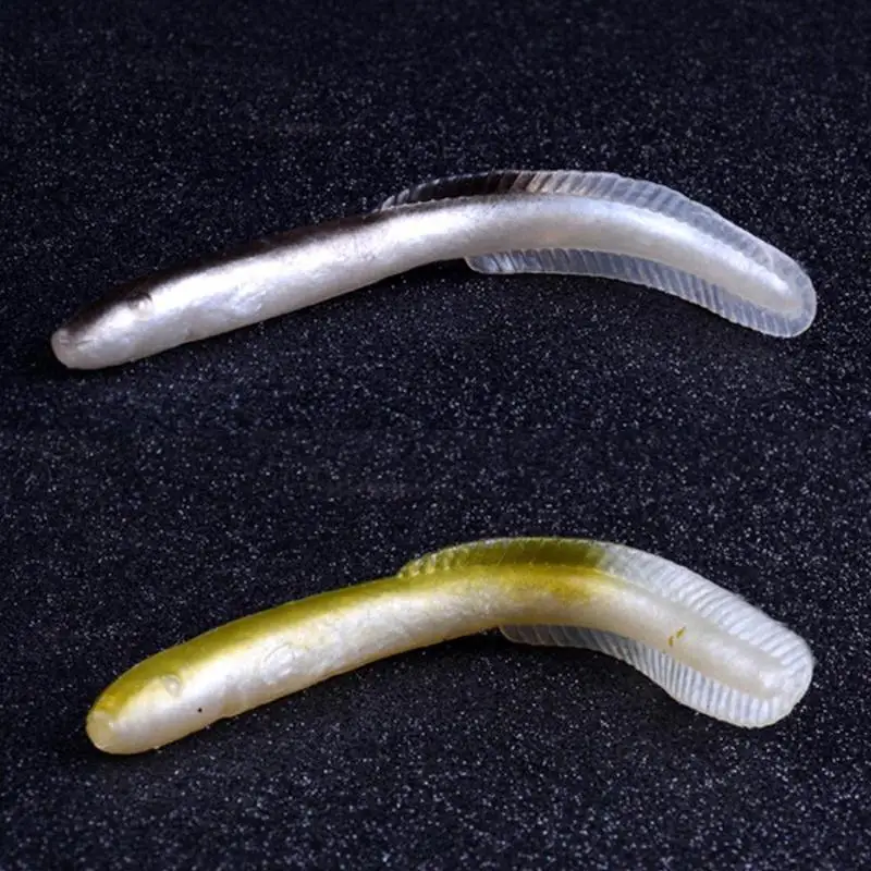 5pcs 5g/12cm Small Eel Fishing Lure Soft Sea Eel Loach Fishing Lures Artificial PVC Baits Tackles